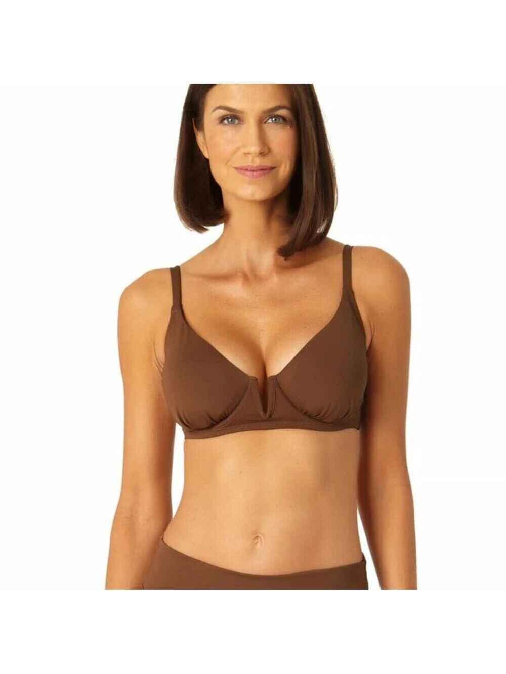 Anne Cole Women's V Wire Underwire Bikini Swim Top 34DD/36D NWT